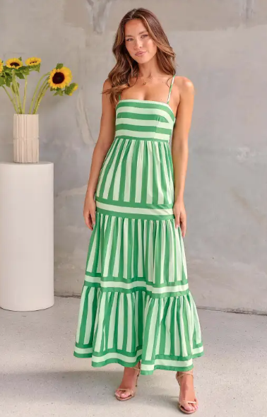 Striped Suspender Dress